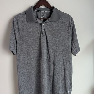 HEAD Men's Performance Polo Shirt Large Gray Short Sleeve Athleticwear Golf